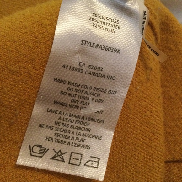 Laura Mustard coloured knit sweater, three quarter sleeves - Picture 3 of 5